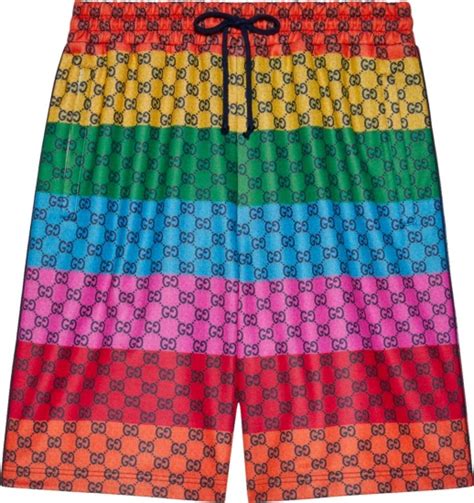 gucci striped shorts|Gucci shorts colorful.